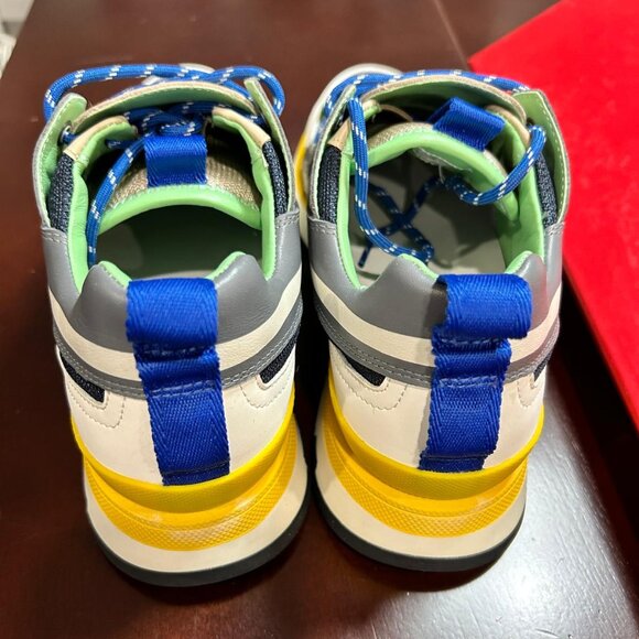 BOSS Panelled-Design Low-Top Leather Sneakers - Picture 4 of 11